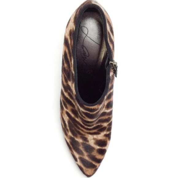 LANVIN Leopard Print Pony Hair Ankle Booties - Picture 6 of 15